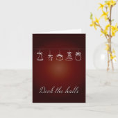 Traditionele feestelijke rode kerst Kaart (Gele Bloem)