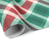 Traditionele feestelijke rood en groen geplakt cadeaupapier (Rol Hoek)