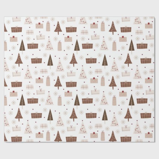 Traditionele feestelijke Scandinavische bomen geve Cadeaupapier (Vlak)