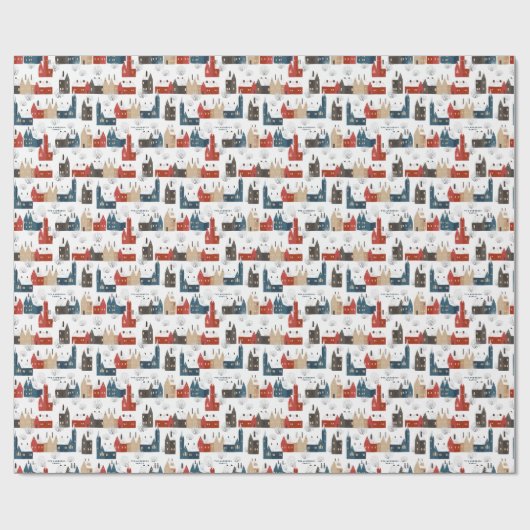 Traditionele feestelijke winterkerst cadeaupapier (Vlak)