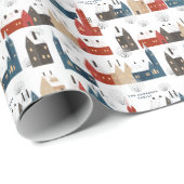 Traditionele feestelijke winterkerst cadeaupapier (Rol Hoek)