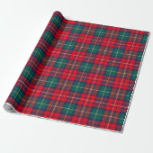 Traditionele Festieve Tartan Cadeaupapier (Uitgerold)
