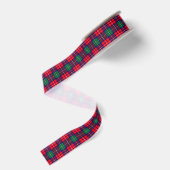 Traditionele Festieve Tartan Grosgrain Lint (Achterkant)