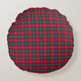 Traditionele Festieve Tartan Rond Kussen