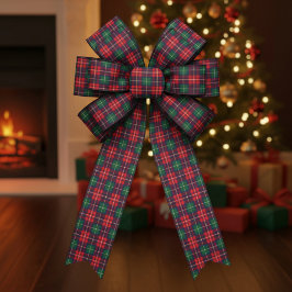 Traditionele Festieve Tartan Satijnen Lint