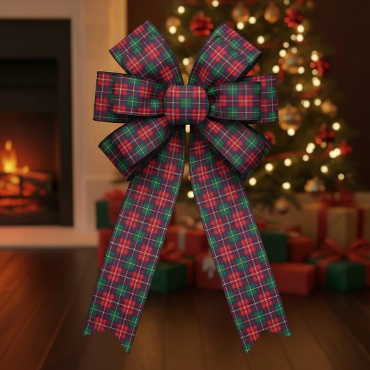 Traditionele Festieve Tartan Satijnen Lint