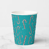 Traditionele festieve trendy snoepblauw papieren bekers (Links)