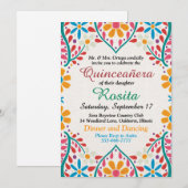 Traditionele Fiesta Spaanse grens Quinceanera Kaart (Voorkant / Achterkant)