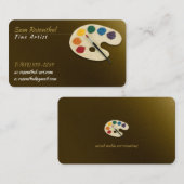 Traditionele fijne artiest | Kleurenpalet en pense Visitekaartje (Voorkant / Achterkant)