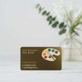 Traditionele fijne artiest | Kleurenpalet en pense Visitekaartje (Staand voorkant)