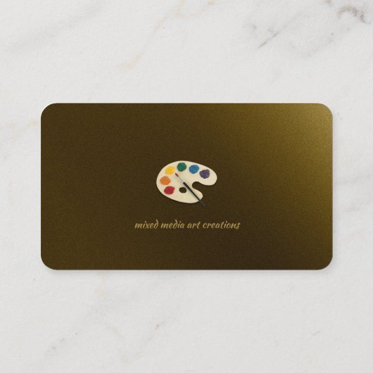 Traditionele fijne artiest | Kleurenpalet en pense Visitekaartje (Achterkant)