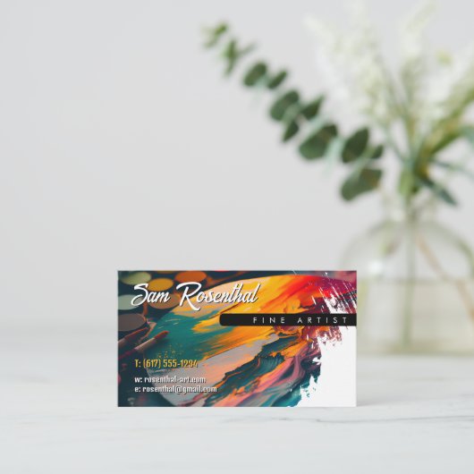 Traditionele fijne artiest | Schilder Visitekaartje (Staand voorkant)