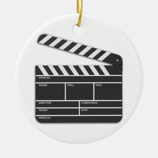 Traditionele filmklapper-board keramisch ornament (Voorkant)