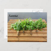 Traditionele Finse badwhisky op een steiger Briefkaart (Voorkant / Achterkant)