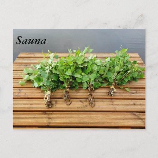 Traditionele Finse badwhisky op een steiger Briefkaart (Voorkant)