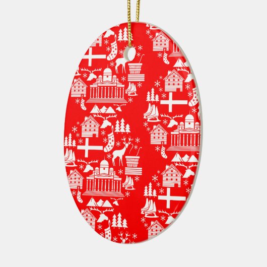 Traditionele Finse Kerstdecoratie Keramisch Ornament (Links)
