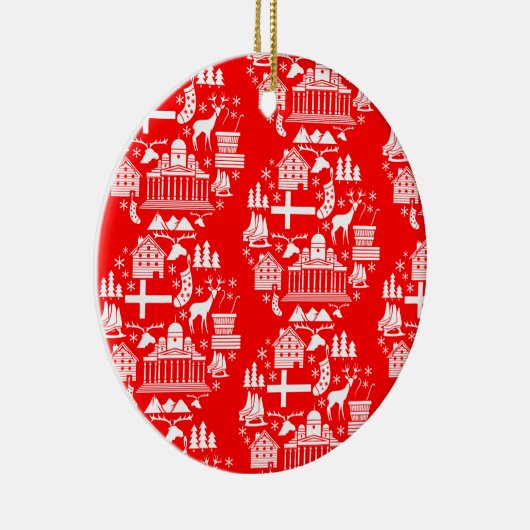 Traditionele Finse Kerstdecoratie Keramisch Ornament (Rechts)