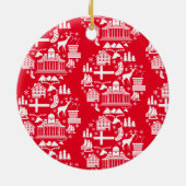 Traditionele Finse Kerstdecoratie Keramisch Ornament (Achterkant)