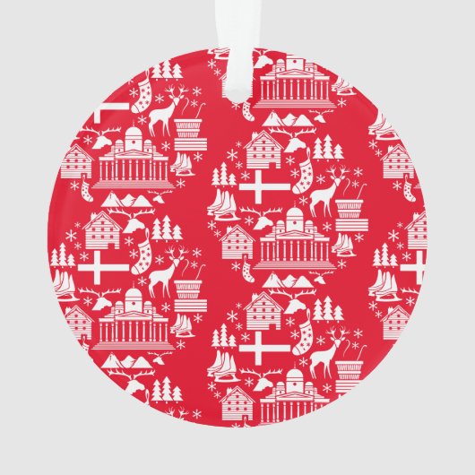 Traditionele Finse Kerstdecoratie Ornament (achterkant)