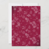 Traditionele Floral en Rings Burgundy Gray Wedding Kaart (Achterkant)