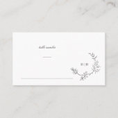 Traditionele Floral Wreath Monogram Wedding Flat Plaatskaartje (Voorkant)