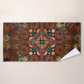Traditionele florale paisleyband badhanddoek (Badhanddoek)
