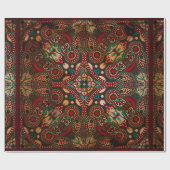 Traditionele florale paisleyband cadeaupapier (Vlak)