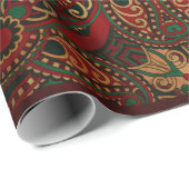 Traditionele florale paisleyband cadeaupapier (Rol Hoek)