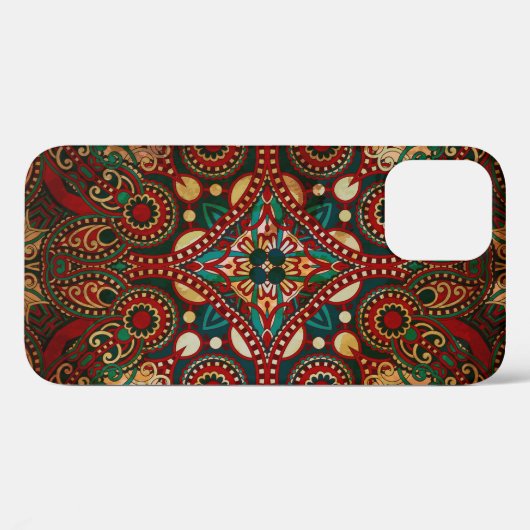 Traditionele florale paisleyband Case-Mate iPhone case (Achterkant (horizontaal))