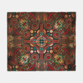 Traditionele florale paisleyband fleece deken (Voorkant (Horizontaal))