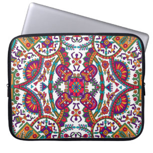 Traditionele Folk Art Designart, etnisch, achtergr Laptop Sleeve