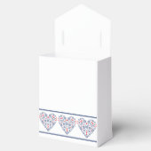 Traditionele folk hartpatroon gunstbox bedankdoosjes (Geopend)