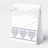 Traditionele folk hartpatroon gunstbox bedankdoosjes (Voorkant Zijde)