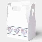 Traditionele folk hartpatroon gunstbox bedankdoosjes (Geopend)