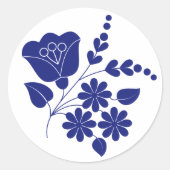 Traditionele Folk Patroon Favor Sticker (Voorkant)