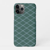 Traditionele Forest Green Art Deco Rhombuses iPhone Hoesje (Achterkant)