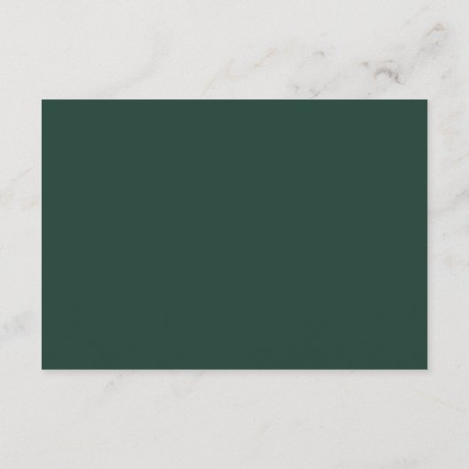 Traditionele Forest Green formele QR-code bruiloft Informatiekaartje (Achterkant)
