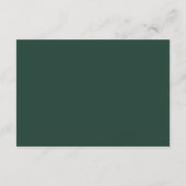 Traditionele Forest Green formele QR-code bruiloft RSVP Kaartje (Achterkant)