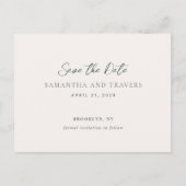 Traditionele Forest Green Wedding Save the Date Aankondigingskaart (Voorkant)