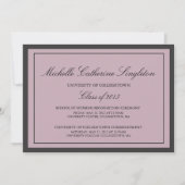 Traditionele formele Afstuderen aan de Universitei Aankondiging (Voorkant)