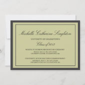 Traditionele formele Afstuderen aan de Universitei Aankondiging (Voorkant)