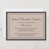 Traditionele formele Afstuderen aan de Universitei Aankondiging (Voorkant)