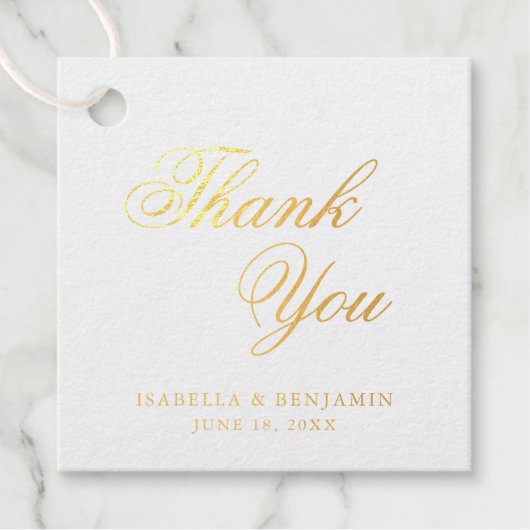 Traditionele formele elegante bruiloft bedankjes labels (Voorkant)
