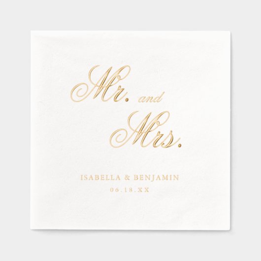 Traditionele formele elegante bruiloft folie servetten (Voorkant)