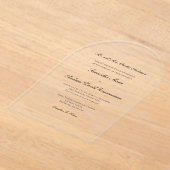 Traditionele formele elegante minimalistische brui acryl uitnodigingen (Laagn)