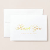 Traditionele formele foto Elegante bruiloft Dank u Folie Kaarten (Voorkant met envelop)
