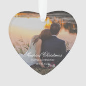 Traditionele foto Elegant Eerste Kerstdag Ornament (voorkant)