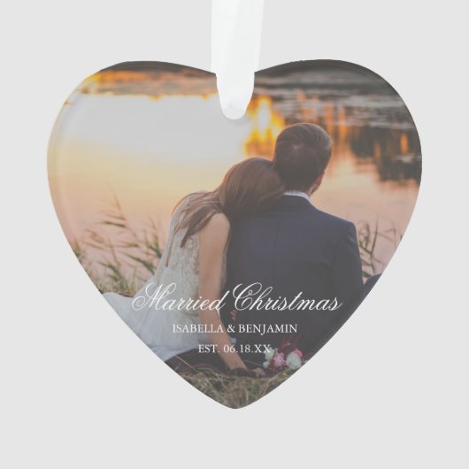 Traditionele foto Elegant Eerste Kerstdag Ornament (achterkant)