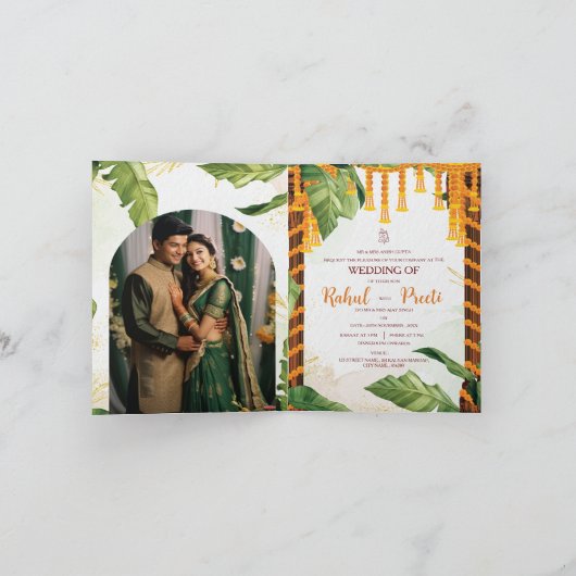 Traditionele foto Hindu Ganesh Indiase bruiloft (Binnen)