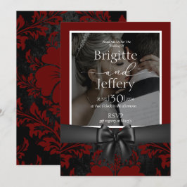 Traditionele foto van bruiloft en zwart-wit kaart